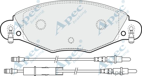 APEC BRAKING Bremžu uzliku kompl., Disku bremzes PAD1283